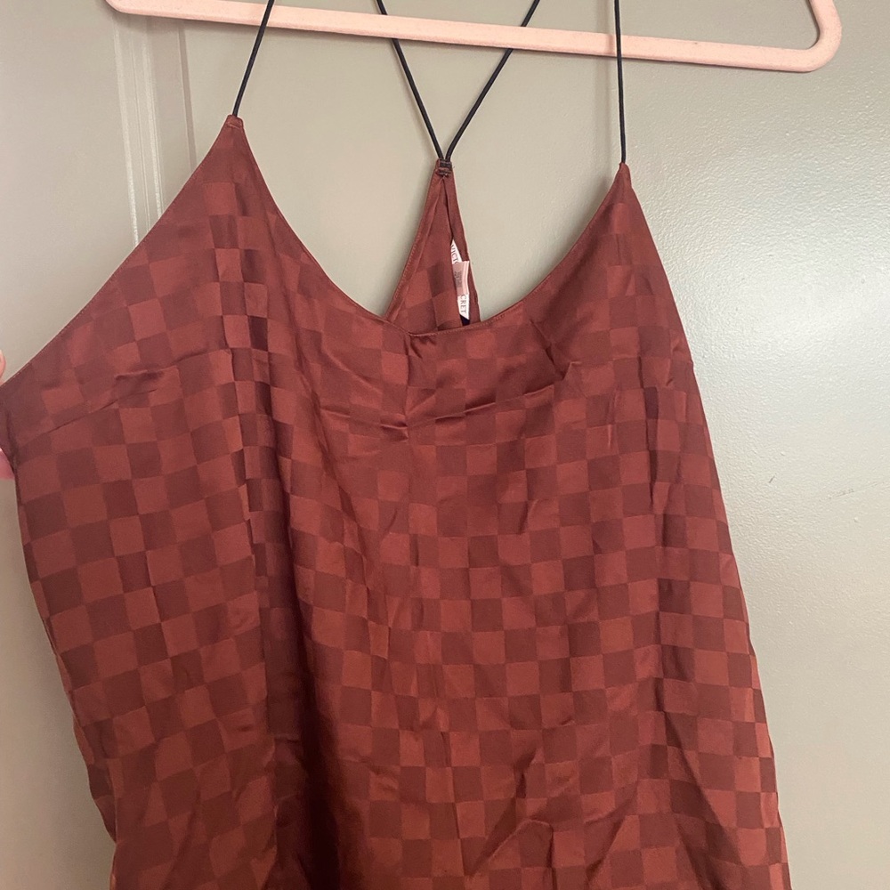 Victoria's Secret Rust Checkered Cami